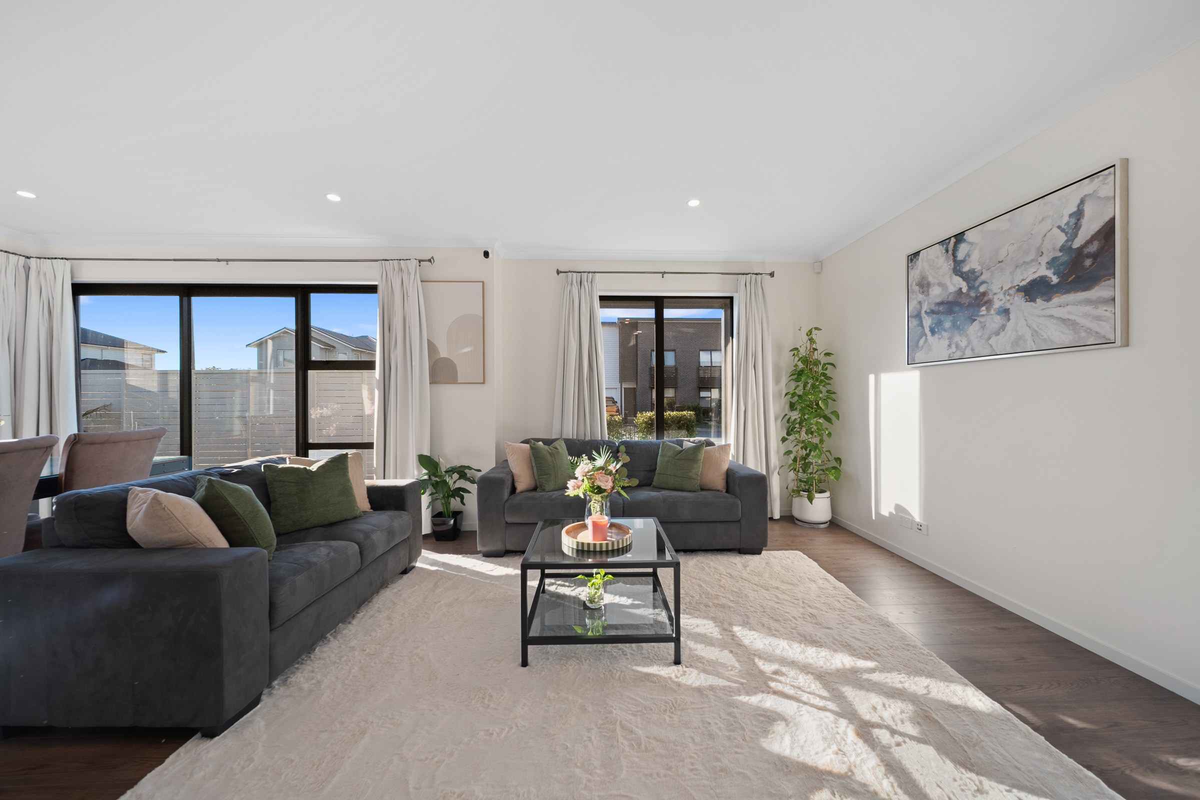 Living room in a modern home in Swanson, West Auckland